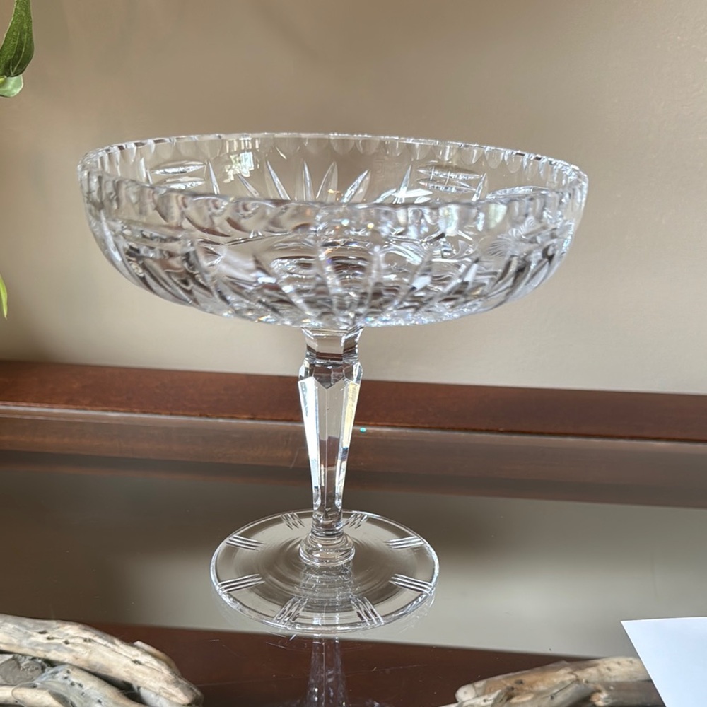Vintage Elegant Lead Crystal Glass Candy Dish
